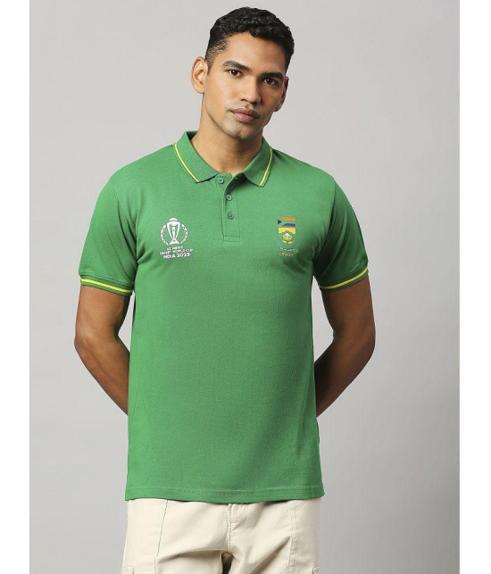 FanCode - Green Cotton Regular Fit Men's Sports Polo T-Shirt ( Pack of 1 ) - None