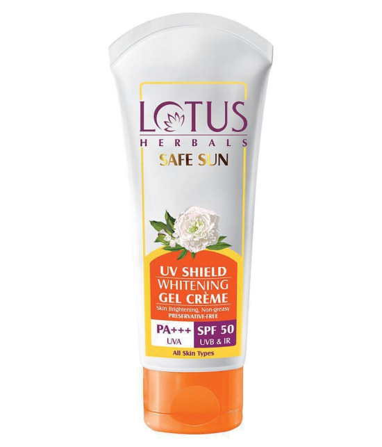 Lotus Herbals Safe Sun UV Shield Whitening Gel Cream SPF 50 PA +++ 50g