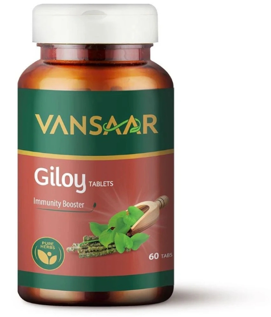 Vansaar Giloy Tablets, Supports immune health, Good for digestion, Made with 100% Pure Giloy, 60 Tablet