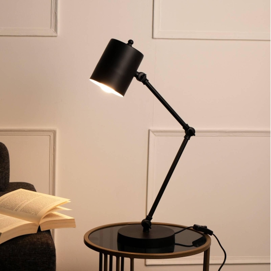 BOOK BOOM STUDY TABLE LAMP - BLACK, MODERN SCANDINAVIAN DESIGN, PREMIUM METALLIC FINISH STUDY DESK LAMP, ELEGANT SWIVELS-Dove Grey