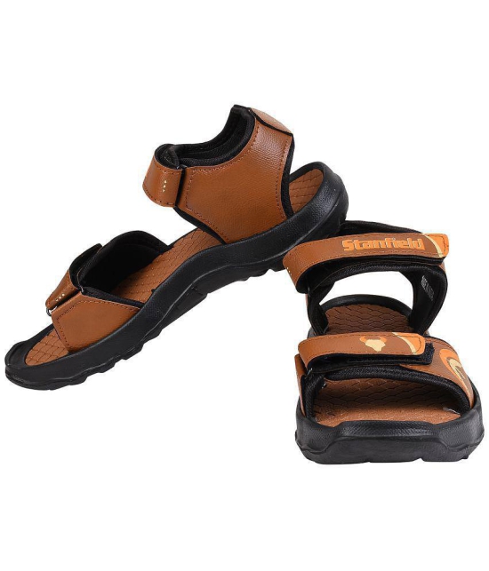 Stanfield Beige Synthetic Leather Sandals - None