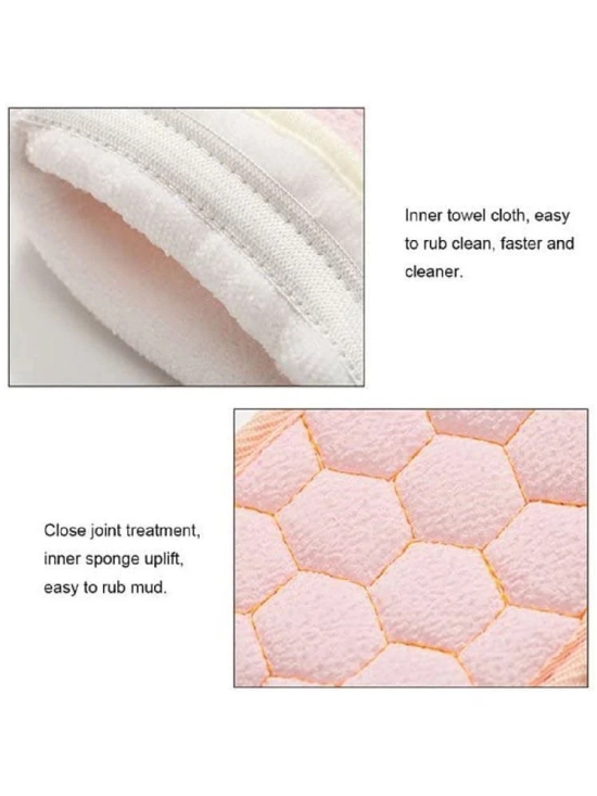 NAMRA  3 PCS Bathing Exfoliating Set Back Scrubber loofah exfoliating gloves Exfoliating Bath Glove Shower Loofah Sponge Set| Easy to clean | For Men And Women (Multicolor)