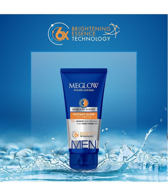 Meglow Fairness Foaming Skin Brightening Facewash for Men 70g Pack of 5