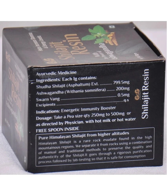 G&G Pharmacy Shilajit Resin With The Power Of Ashwagandha 30Gm Pack of 1