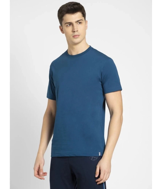 Jockey 2714 Mens Super Combed Cotton Rich Solid Round Neck T-Shirt - Seaport Teal - None