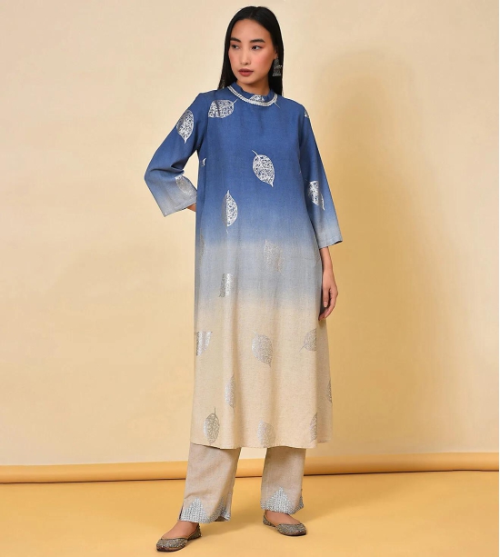 Dip Dye Kurta & Pant Set-S