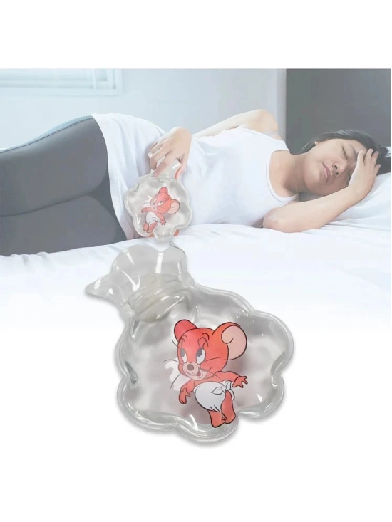 EMMEMM TRANSPARENT MULTI DESIGN SMALL HOT WATER BAG WITH COVER FOR PAIN RELIEF, NECK, SHOULDER PAIN AND HAND, FEET WARMER, MENSTRUAL CRAMPS