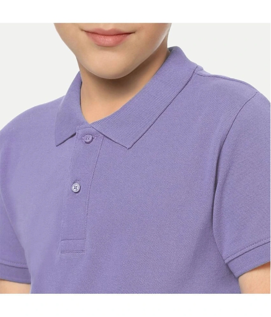 Radprix Purple Cotton Blend Boys Polo T-Shirt ( Pack of 1 ) - None