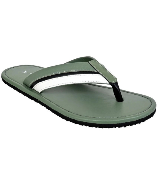 Altek Green Mens Leather Slipper - None