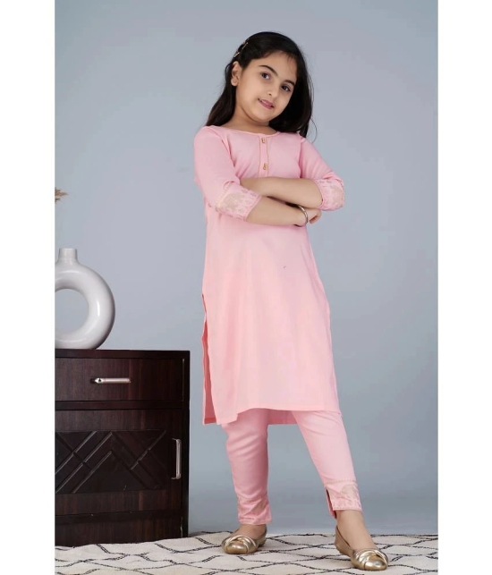 Itemzon PeachPuff Viscose Girls Suit Sets ( Pack of 1 ) - None