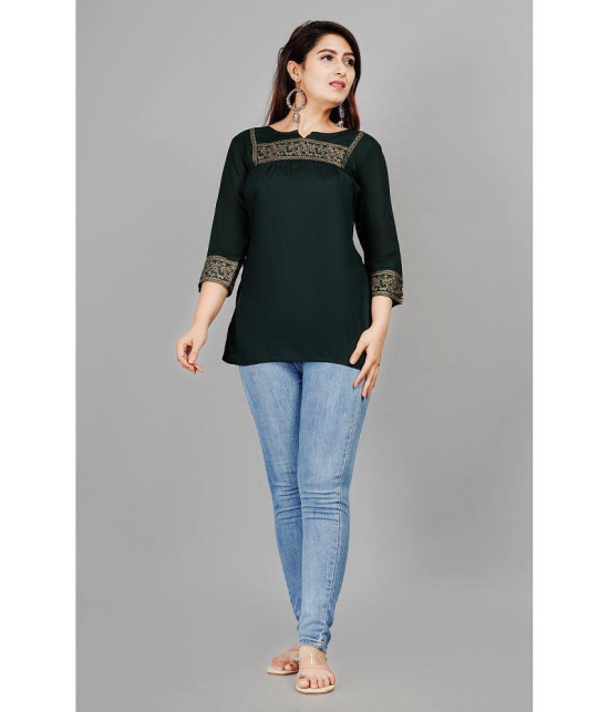 Smien - Green Rayon Women's Ethnic Tunic ( Pack of 1 ) - None