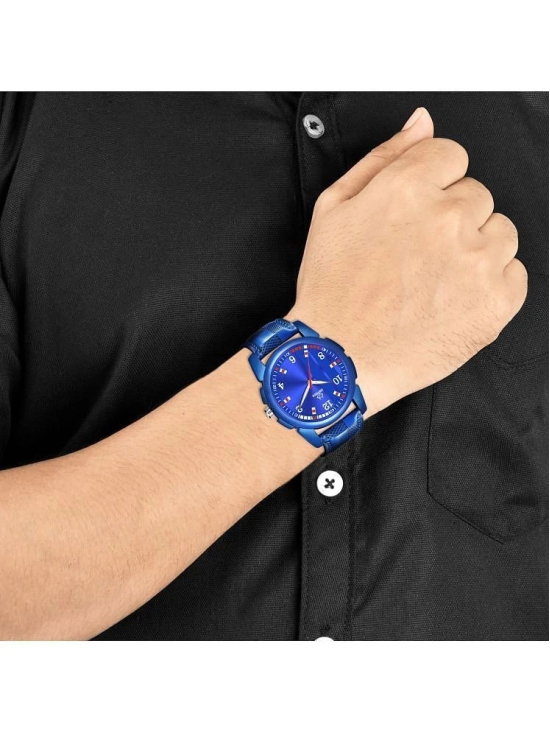 Septem Blue Leather Analog Womens Watch