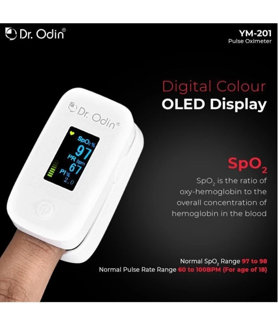 DR. ODIN Pulse Oximeter White YM201 Finger Tip