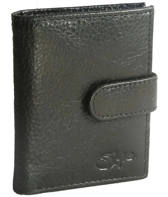 Style 98 Black Leather ATM + Money Slot 10 Slot Card Holder For Men & Women - Black