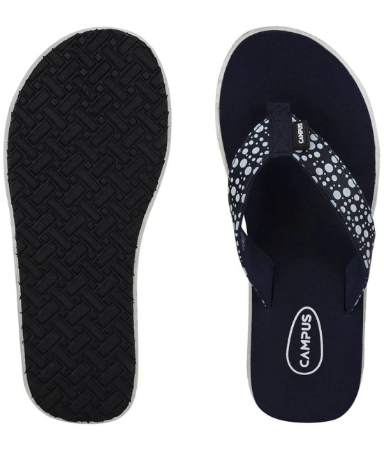 Campus - Navy Blue Womens Thong Flip Flop - None