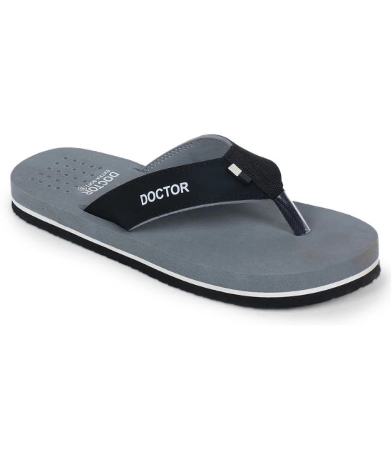 DOCTOR EXTRA SOFT - Grey Mens Thong Flip Flop - None