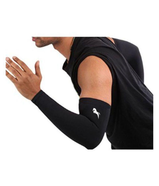 Just Rider Unisex Fully Stretched Finger less Skinny Fit Sun and Dust Protection Arm Sleeves - Free Size