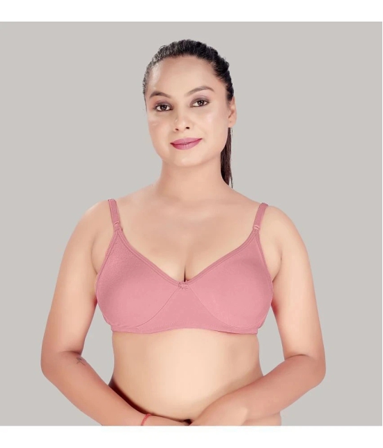 HAYA Pink Cotton Non Padded Womens Plunge Bra ( Pack of 1 ) - None