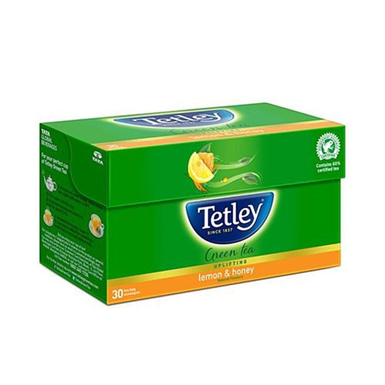 Tetley Green Tea - Lemon & Honey, 45 G (30 Bags X 1.5 G Each)