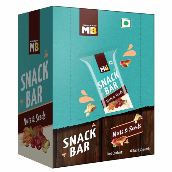 MuscleBlaze Snack Bar,  6 bar(s)  Nuts & Seeds