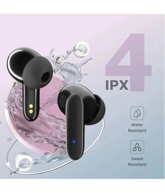 VEhop Buds Prima Bluetooth True Wireless (TWS) In Ear 45 Hours Playback Fast charging,Powerfull bass IPX4(Splash & Sweat Proof) Black