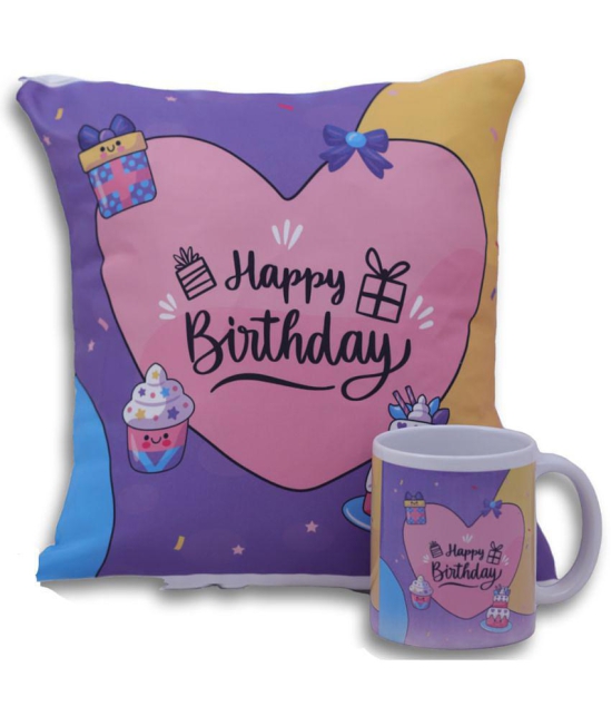 Ros - Purple Gifting Printed Cushion