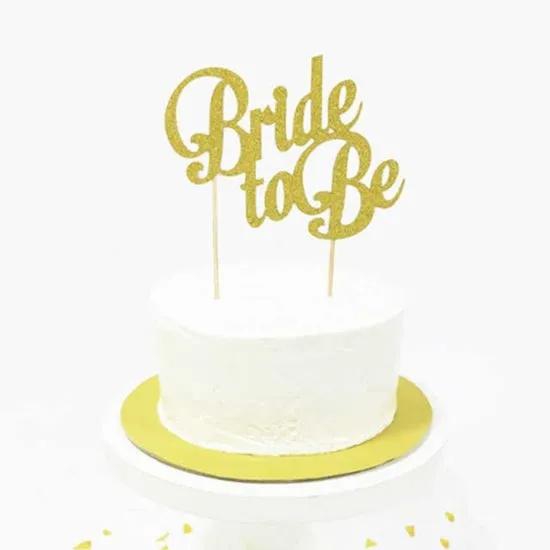 Cake Topper - Bride To Be-Silver