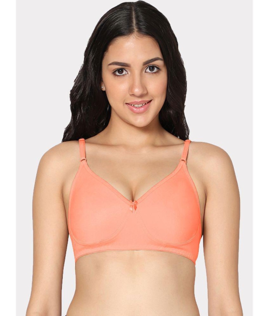 IN CARE LINGERIE - Peach Cotton Non Padded Women's T-Shirt Bra ( Pack of 1 ) - None