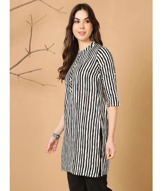 Antaran Rayon Striped Straight Womens Kurti - Multicolor ( Pack of 1 ) - None