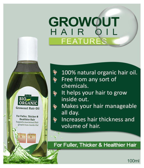 Indus Valley Growout Hair Oil With Gel Natural Permanent Hair Color Black Combo Pack