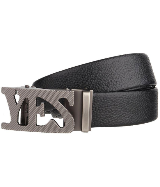 Zacharias - Black Leather Men's Casual Belt ( Pack of 1 ) - None