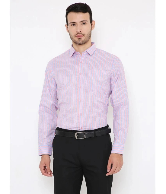 Maharaja - Pink Polyester Blend Slim Fit Mens Formal Shirt ( Pack of 1 ) - None