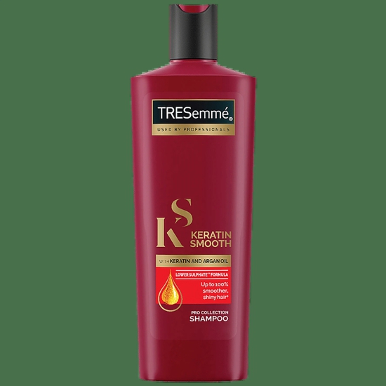 Tresemme Keratin Smooth Pro Collection Shampoo - Keratin & Argan Oil, Lower Sulphate Formula, Upto 100% Smoother Shiny Hair, 180 Ml