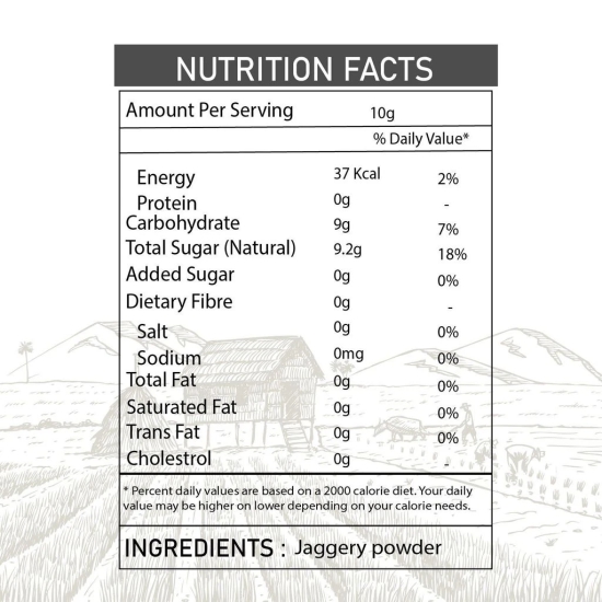 Organic Sugarcane Jaggery Powder