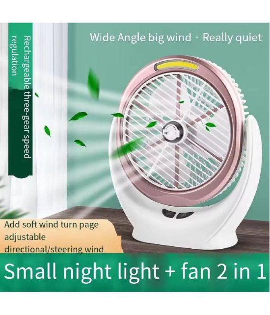 EIGHTEEN ENTERPRISE Portable USB Rechargeable Led Lights Fan - Multi Color