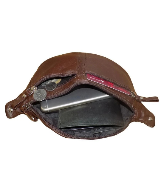 Style 98 Genuine Leather Brown Waist Pouch