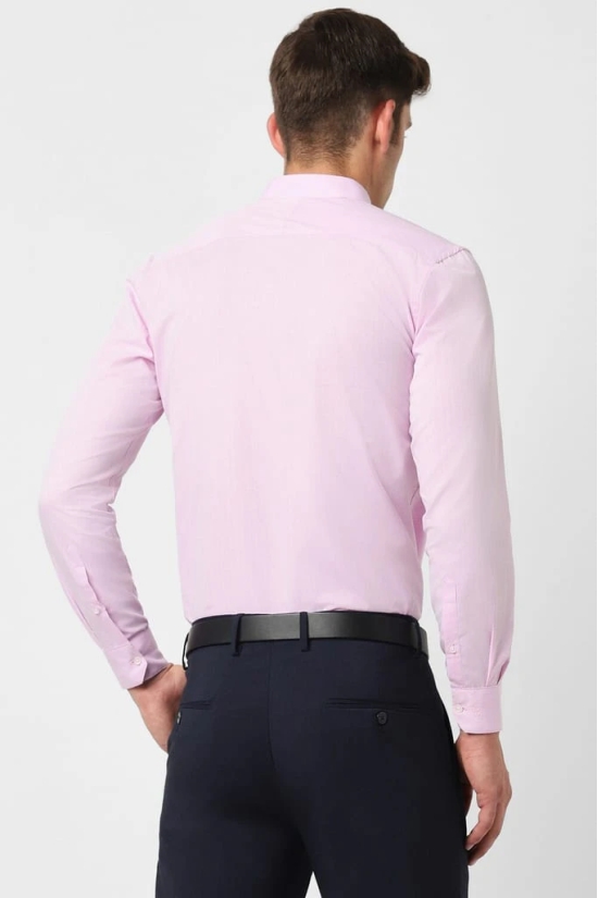 Men Pink Slim Fit Formal Full Sleeves Formal Shirt