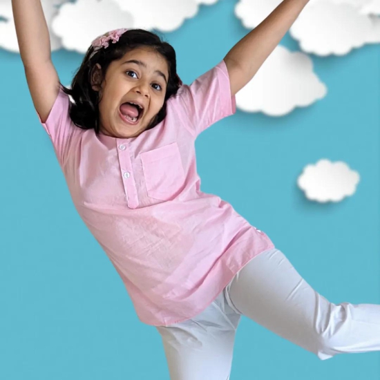 Malmal Night Wear for Kids | Pastel Pink-9-10Y