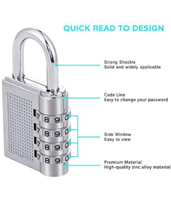 G P SALES - Silver TSA Lock ( Pack of 1 ) - Silver