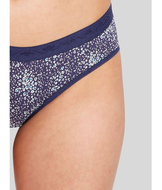 ILRASO - Navy Blue Cotton Printed Women's Briefs ( Pack of 1 ) - None