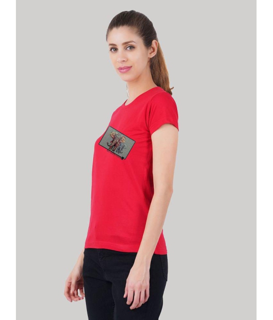 ferocious - Red Cotton Regular Fit Women's T-Shirt ( Pack of 1 ) - None