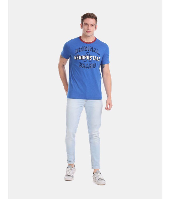 Aeropostale - Cotton Regular Fit Blue Men's T-Shirt ( Pack of 1 ) - None