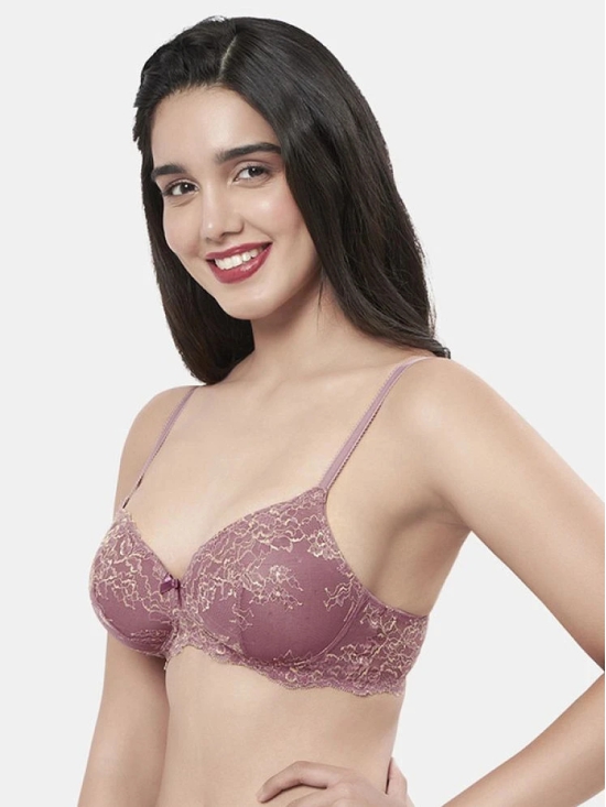 Amante Rose Gold Nylon Lightly Padded Womens Everyday Bra ( Pack of 1 ) - None