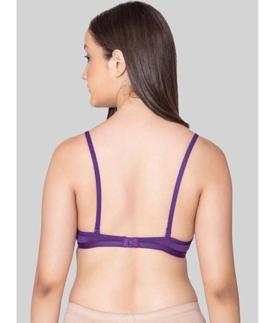 Bodycare Purple Cotton Blend Non Padded Womens Everyday Bra ( Pack of 1 ) - None