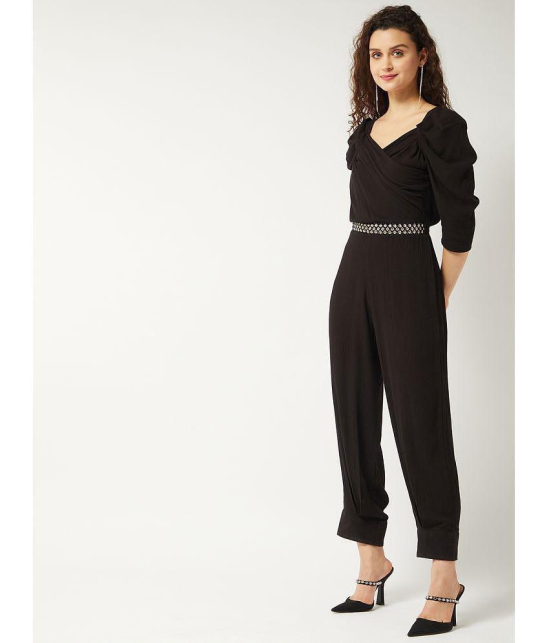 Zima Leto - Black Rayon Regular Fit Womens Jumpsuit ( Pack of 1 ) - None