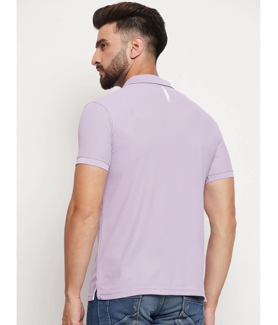 UNIBERRY Cotton Regular Fit Solid Half Sleeves Mens Polo T Shirt - Lavender ( Pack of 1 ) - None