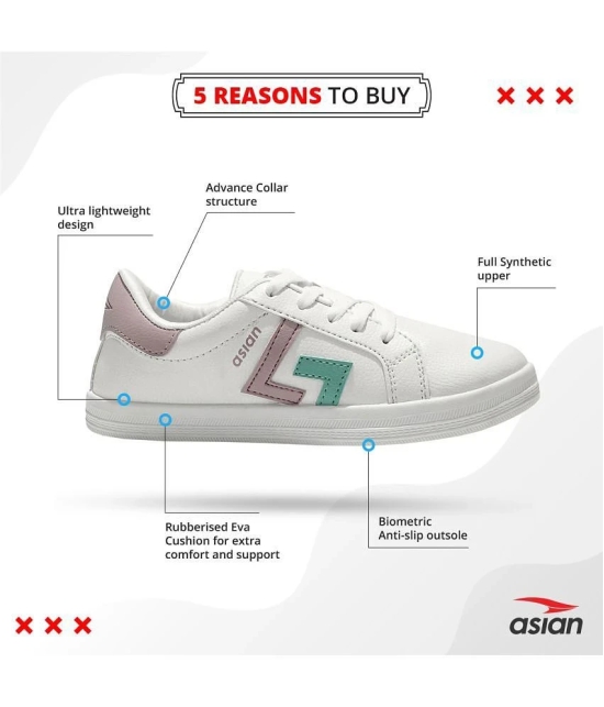 ASIAN Off White Womens Sneakers - None