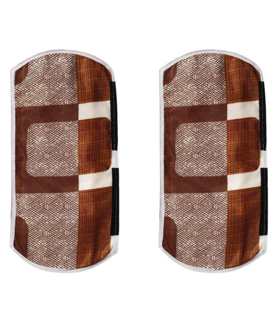 E-Retailer Set of 2 Polyester Brown Fridge Handle Cover - Brown