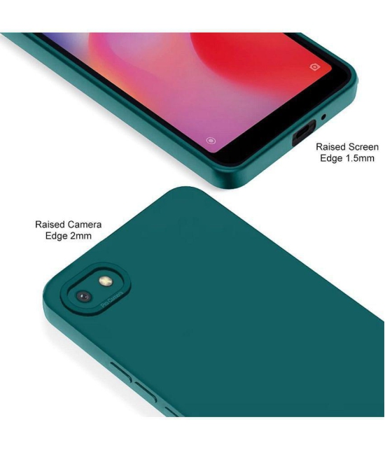 Case Vault Covers - Green Silicon Plain Cases Compatible For Xiaomi Redmi 6A ( Pack of 1 ) - Green