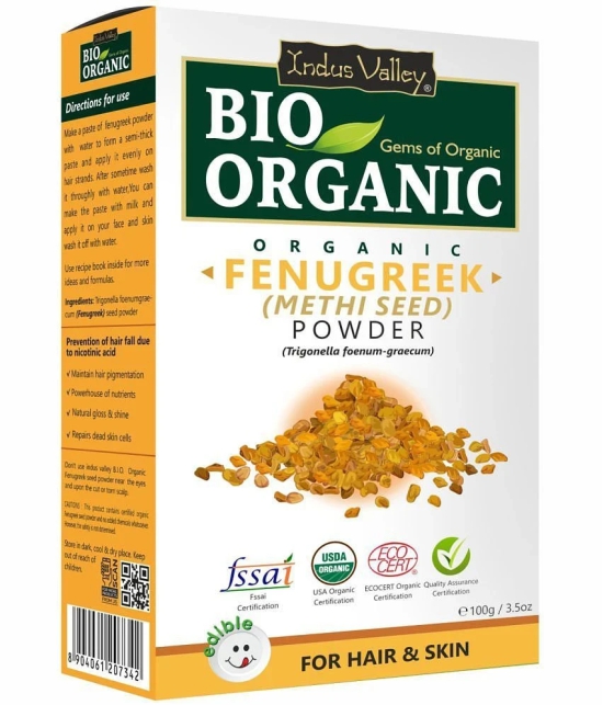 Indus Valley Bio Organic 100% Herbal Fenugreek Powder with Amla Powder Combo pack 200g